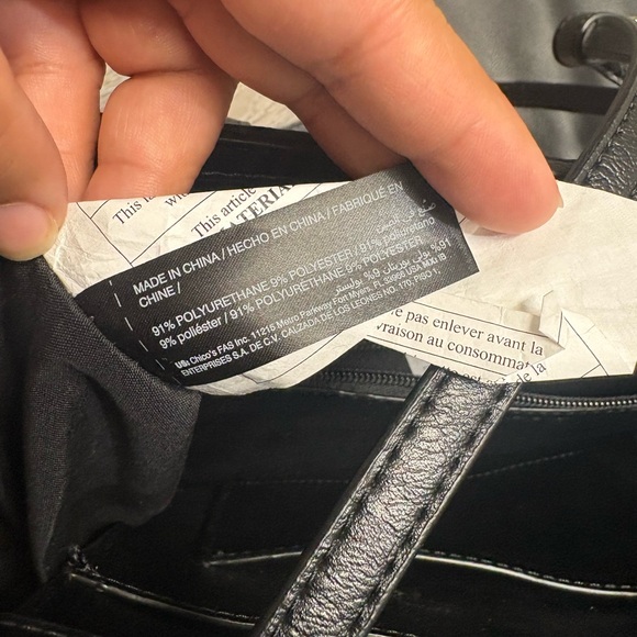 Chicos Leopard Print Tote Bag with Red Accent - Picture 10 of 13